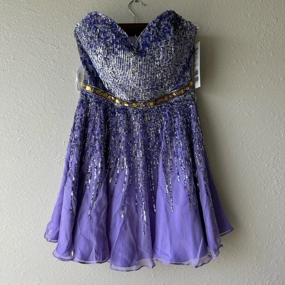 Sherri Hill | Dresses | Sherri Hill Purple Sequin Aline Dress